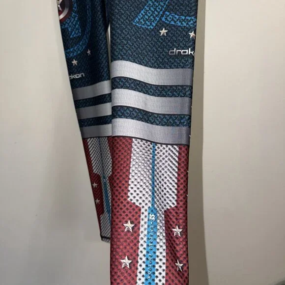 Drakon Captain America Leggings Workout Compression Womens One Size Thick Marvel - Picture 3 of 11